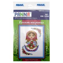 Набор для вышивания мулине и бисером PANNA "Русская матрешка"  22*29см арт.NM/НМ-1699
