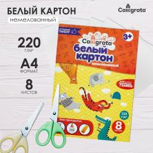 Картон 21*30см арт.4790693 белый (8листов)