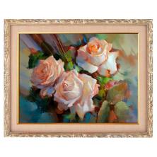 "Чайные розы" 28*20см арт.3986253 Картина стразами