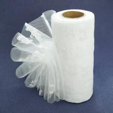 Фатин 14,5см "Бантик" мягкий в шпульках арт.6861белый