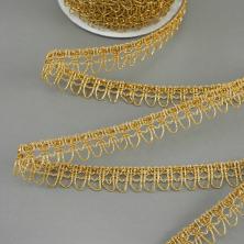 Тесьма металлизированная 12мм арт.MTR-02 золото