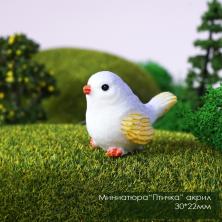 Миниатюра акрил "Птичка" 30*22мм арт.ИВ-672 сиреневый