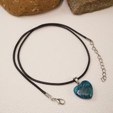 Кулон "Сердце" 20*27мм с камнем авантюрин арт.ИВ-282