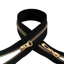 Молния спираль Т.7 2з 100см черный/св.золото