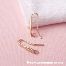 Швензы для сережек из нержавеющей стали 21мм арт.FMK-H03 04-золото