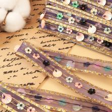 Тесьма с пайетками 26мм арт.704