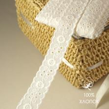 Шитье 100% хлопок  17мм арт.TBY.1478 102-молочный