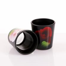 Набор стопок "Цветы" стекло 50мл 5,5*5*3,5см арт.6709317 (6шт) черный/ассорти