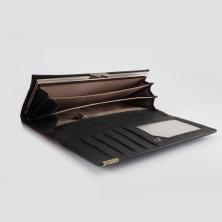 Кошелек нат.кожа крокодил 19*10см арт.ИВ-614 черный