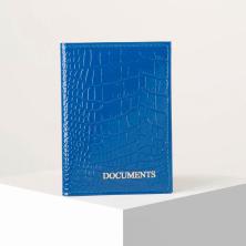Обложка для автодокументов нат.кожа 130*100мм арт.3507041 синий