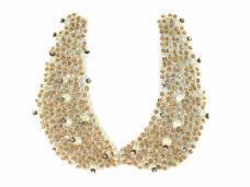 Воротник пришивной арт.AF-351 молочный/персиковый