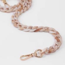 Цепочка для сумки пластик 68см d-15*21мм арт.7335854 бежевый/золото