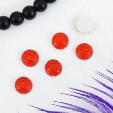 Кабошон-серединка "Круг" 10мм арт.SF-1604 красный