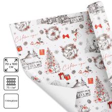 Бумага упаковочная глянцевая 