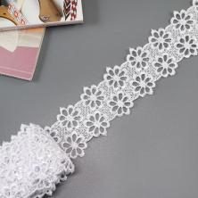 Кружево гипюр  44мм арт.TR.8G8184 белый