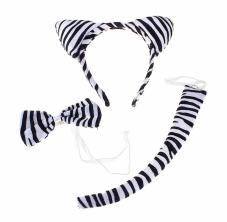 Карнавальный набор "Полосатик" ободок, бантик, хвост арт.318935