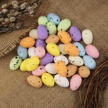 "Яйцо" пенопласт 3*2cм арт.ФУ-11674 ассорти (36шт)