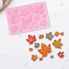 Молд силикон "Листья кленовые" 6*9*0,5см арт.2799206