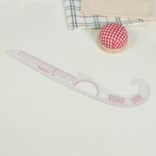 Лекало "Рыбка" 52*12см метрическое с проймой арт.3250 прозрачный