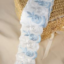 Шитье  55мм арт.5 белый/голубой