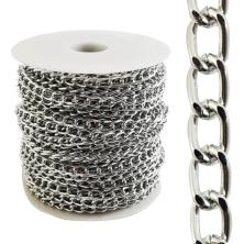 Цепь металл 9,2*6*1,3мм арт.SF-2531 серебро