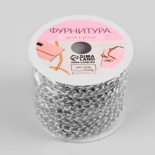 Цепь  7*5*1мм*1м арт.4336946 серебро