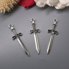 Подвеска "Меч" 10*34мм арт.ИВ-458 серебро