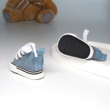 Кеды для кукол 50*30мм арт.ИВ-590 голубой джинс