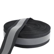 Стропа 40мм со светоотражающей полосой арт.ФУ-8084 черный