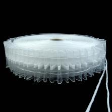 Тесьма шторная органза 40мм "гармошка" 2 нити арт.401-О (от 1м)