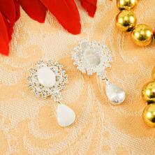 Серединка ювелирная металл 45*24мм со стразами арт.SF-4482