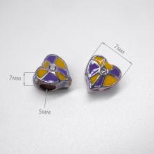 Бусины металл для "Pandora" 11*12мм с эмалью арт.PN-H13 №3