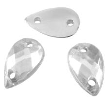 Камни пришивные "Капля" 6*10мм Crystal