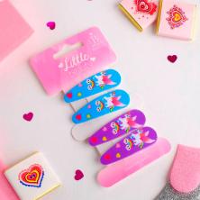 Заколка "тик-так" для волос 5,0см "Единорог на радуге" арт.4555450 ассорти (4шт)