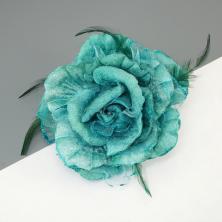 Украшение цветок на булавке и зажиме и резинка 14смарт.6859 фиолетовый