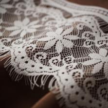 Кружево французское 130мм арт.7036 молочный