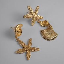 Серьги "Морские" 24*55мм арт.ИВ-452 золото