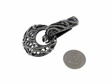 Застежка шубная со стразами арт.1623 черный