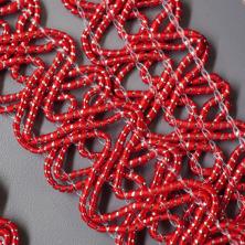 Тесьма с люрексом 20мм арт.5494239 красный