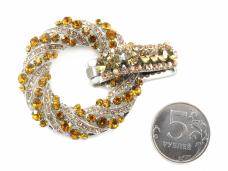 Застежка шубная со стразами арт.ФУ-2331