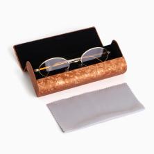 Футляр для очков иск.кожа на магните с салфеткой 15,5*3*6см арт.10663589 коричн