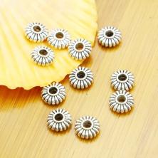 Бусины металл  6,5*2,5мм арт.ИВ-277 ант.серебро (25шт)