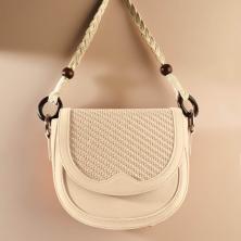 Ручка для сумки вощеный шнур/дерево 48*3см арт.9176937 бежевый