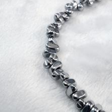 Бусины "Гематит" 6,5-9мм 40см арт.ФУ-11862 серебро (156шт)