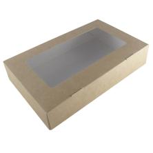 Коробка крафт с окошком 20*12*4см 