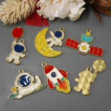 Подвеска "Космос микс" 14-27мм эмаль арт.ИВ-705 микс/зол