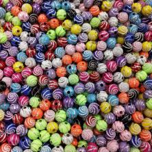 Бусины акрил  8мм арт.АЯ-0064 ассорти (50шт)