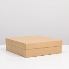 Коробка крафт с крышкой 26*26*8см арт.7653787