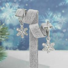 Серьги-кольца d-2,0см "Снежинка" арт.ФУ-11825 серебро