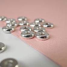 Бусины металл  8*2мм арт.302-786 серебро-3 (20шт)